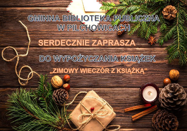 Plakat: książka na zimowe wieczory